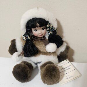 Alaskan Friends Arctic Circle Eskimo Girl Doll Fur Coat Alaska 8in NWT